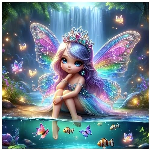 JICFDAO Diamond Painting Elfen und Fee 30x30cm Diamond Painting Engel mit Flügeln Malen nach Zahlen Glitzer Diamant Malerei Bilder Wasserfall Schmetterling Traumland DIY Mosaikherstellung Wanddeko JICFDAO Diamond Painting Elfen und Fee 30x30cm Diamond Painting Engel mit Flügeln Malen nach Zahlen Glitzer Diamant Malerei Bilder Wasserfall Schmetterling Traumland DIY Mosaikherstellung Wanddeko von JICFDAO
