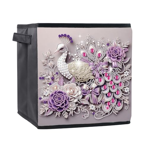 JICFDAO Diamond Painting Faltbare Aufbewahrungsboxen 25x25x26cm Zusammenklappbare Aufbewahrungskörbe mit Griffen Aufbewahrungsbeutel Würfel Storage Box für Spielzeug Kleidung Bücher Schrank Pfau JICFDAO Diamond Painting Faltbare Aufbewahrungsboxen 25x25x26cm Zusammenklappbare Aufbewahrungskörbe mit Griffen Aufbewahrungsbeutel Würfel Storage Box für Spielzeug Kleidung Bücher Schrank Pfau von JICFDAO