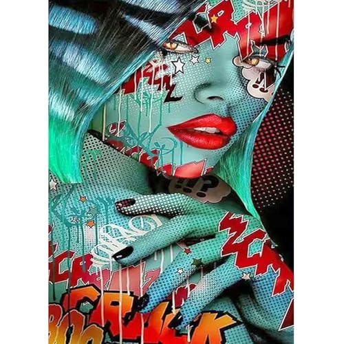 JICFDAO Diamond Painting Frau 30x40cm Diamond Painting Glitzer Diamant Malerei Bilder Graffiti Pop Art Stickbilder Erwachsene Malen nach Zahlen Erwachsene Abstrakt Mosaik Handwerk für Wohnzimmer JICFDAO Diamond Painting Frau 30x40cm Diamond Painting Glitzer Diamant Malerei Bilder Graffiti Pop Art Stickbilder Erwachsene Malen nach Zahlen Erwachsene Abstrakt Mosaik Handwerk für Wohnzimmer von JICFDAO
