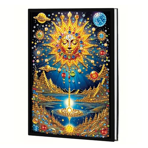 JICFDAO Diamond Painting Notebook 145x210mm Sonnengesicht Notizbuch A5 Blanko Tagebuch Set Crystal Art Notizbuch Journal Diary Diamant Notizblock Skizzenbuch Reisetagebuch für Schülerbüro Schulbedarf JICFDAO Diamond Painting Notebook 145x210mm Sonnengesicht Notizbuch A5 Blanko Tagebuch Set Crystal Art Notizbuch Journal Diary Diamant Notizblock Skizzenbuch Reisetagebuch für Schülerbüro Schulbedarf von JICFDAO