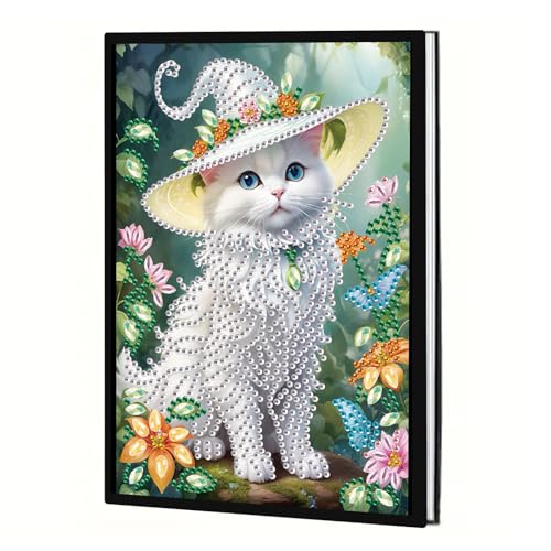 JICFDAO Diamond Painting Notebook Tier Katze 145x210mm Groß und Klar Diamond Painting Notizbuch Crystal Art Notizbuch A5 Blanko Tagebuch Set Journal Diary A5 Blöcke Hefte Geschenk für Schreibarbeiten JICFDAO Diamond Painting Notebook Tier Katze 145x210mm Groß und Klar Diamond Painting Notizbuch Crystal Art Notizbuch A5 Blanko Tagebuch Set Journal Diary A5 Blöcke Hefte Geschenk für Schreibarbeiten von JICFDAO