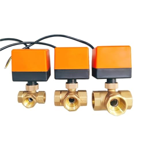 1/2 "3/4" 1 "1-1/4" 1-1/2 "2" Elektrische Kugel Ventil Messing Klimaanlage Boden Heizung Magnetventil Drei-Weg AC220V(2",220VAC) von JIDKEINNH