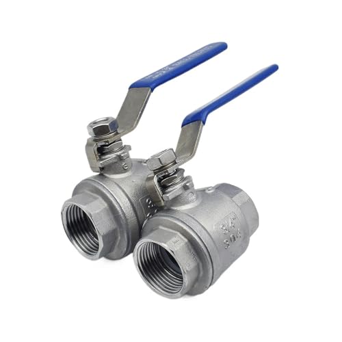 1/4 "3/8" 3/4 "1" 1-1/4 "1-1/2" 2 "BSPT 304/316L Innengewinde Edelstahl-Kugelhahn Zweiteiliges Vollbohrungsventil, Wasserschaltventil(1/4",SS304) von JIDKEINNH
