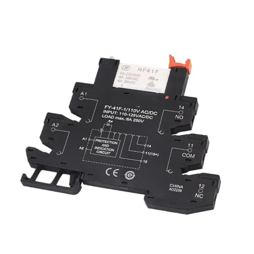 1 STÜCKE 6,2mm Schlank Relaismodul 41F Integrierte Leiterplattenmontage Leistungsrelais 12VACDC 24VACDC 48VACDC 110VAC 230VAC(Blue 12VACDC) von JIDKEINNH