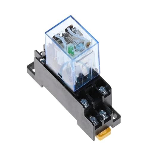 1 Stück LY2NJ HH62P Elektronisches Mini-Elektromagnetisches Relais 10A 8-polige Spule DPDT DC12V, 24V AC110V 220V mit PTF08A-Basis(AC220V) von JIDKEINNH