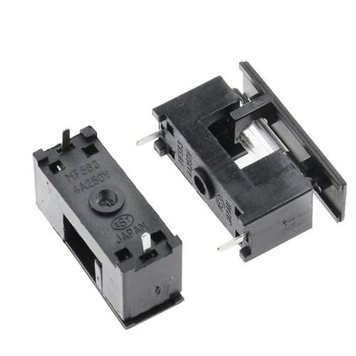 10 STÜCKE 5X20 MM Sicherungshalter PCB Geschweißte Plattensicherungshalter 5 * 20 Schwarz Sicherungskasten MF563 4A 250 V Mit Abdeckung(2A) von JIDKEINNH