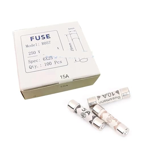 100 Teile/schachtel BS1362 Keramikrohrsicherung 1A 2A 3A 5A 10A 13A 15A 20A 6 * 25mm Britischen Inländischen haus Halten Netzstecker Patronensicherungen(5A) von JIDKEINNH