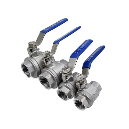 BSPT 304/316L Edelstahl Innengewinde Zweiteiliger Volldurchgangs-Kugelhahn 1/4 "3/8" 3/4" 1-1/4" 1-1/2" 2" Durchgangsventil(3/4",SS304) von JIDKEINNH