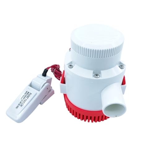 Bilgen-Tauchwasserpumpe 12 V 24 V 3000 GPH Set mit Schalter Boot Wohnmobile Hausboot Aquario Filter Zubehör Aquarium(24V) von JIDKEINNH