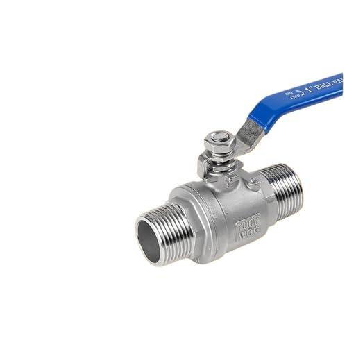Edelstahl 304 Kugelhahn 4 6 Punkte Zweiteilig Doppel Außengewinde Gewinde Schnalle Leitungswasserschalter 1 Zoll DN15(1 inch) von JIDKEINNH