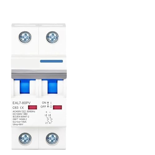 Mini Photovoltaik Solarschutzschalter 2P DC 1000V AC 400V 6A-80A Überlastungsschutz Kurzschlussschutz (25A) von JIDKEINNH