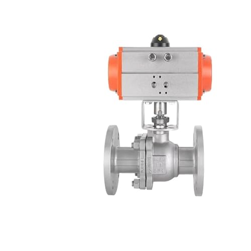 Pneumatische Kugelhahn Q641F-16 Edelstahl 304 316L Edelstahl Pneumatische Pneumatische Flansch Korrosion Beständig(Cast steel DN80) von JIDKEINNH