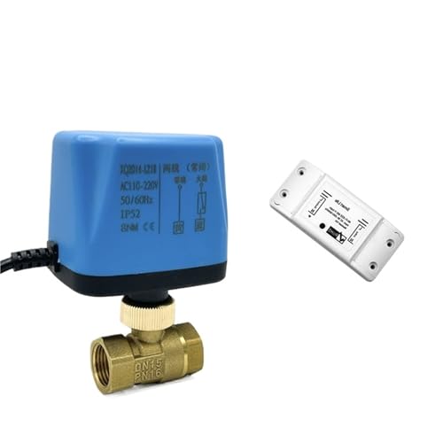 Tuya WiFi Smart Switch Motorized Ball Valve Timing AC220V Water Smart Electric Ball Valve Works with Alexa Google Home(DN15) von JIDKEINNH