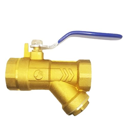 Y-Typ Filterkugelhahn Großer Durchfluss Messing Integrierter Filter Zentrale Klimaanlage Wasserleitung Filterventil(DN15) von JIDKEINNH