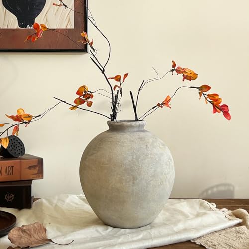 JIDOFUE Weiß Grau Rustikale Keramikvase für Wohnzimmer,20cm Große Vase im Vintage-Stil für Esstisch 7" Weißes Grau,Hochzeit und Einweihungsgeschenk JIDOFUE Weiß Grau Rustikale Keramikvase für Wohnzimmer,20cm Große Vase im Vintage-Stil für Esstisch 7" Weißes Grau,Hochzeit und Einweihungsgeschenk von JIDOFUE