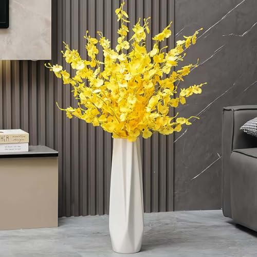 JIDOFUE Weiße Keramik Vase 17.7 Inches/45 cm Tall Floor Flower Vase Große Vasen für Tisch Centerpieces Vase Regal Home Decor Halter Dekorative Wohnzimmer Getrocknete Blumen Einfache Arrangement Vase JIDOFUE Weiße Keramik Vase 17.7 Inches/45 cm Tall Floor Flower Vase Große Vasen für Tisch Centerpieces Vase Regal Home Decor Halter Dekorative Wohnzimmer Getrocknete Blumen Einfache Arrangement Vase von JIDOFUE