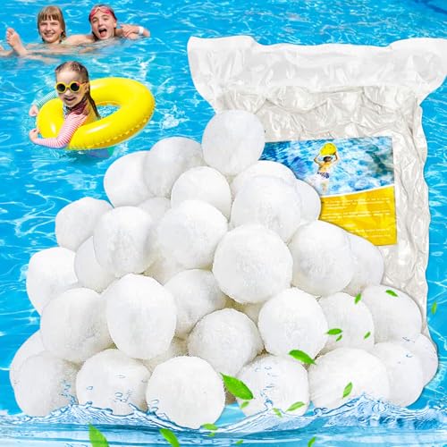 JIEBAO Pool Filterbälle, 700g Filterbälle Pool Kann Für 25 kg Filtersand Ersetzen, Filterbälle für Sandfilteranlagen, Filter Balls für Pools, Schwimmbäder, Aquarien, Sandfilteranlage von JIEBAO