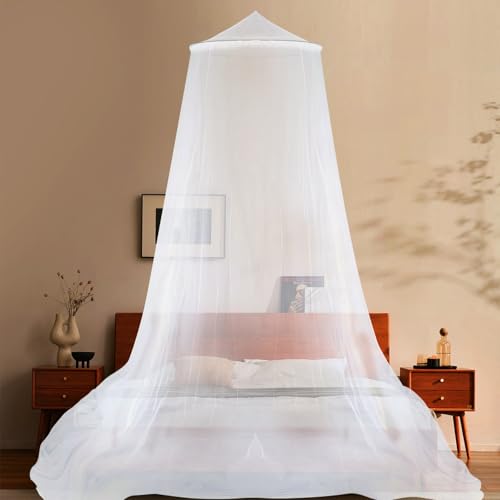 JIEBAO Moskitonetz Bett 60x250x1100cm Hängendes Mückennetz für Kinderbett, Feinmaschiges Betthimmel Insektenschutz Bett, Geeignet Camping Reise und zu Hause, rund von JIEBAO
