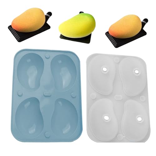 JIEBWCHA 3D Mango Silikonform 4 Gittern 19x13.9x5cm Leichtes Ausformen 3D-Mangoform Aus Silikon Hitzebeständig Flexibel Für Kuchen Süßigkeiten Schokolade Seife Basteln JIEBWCHA 3D Mango Silikonform 4 Gittern 19x13.9x5cm Leichtes Ausformen 3D-Mangoform Aus Silikon Hitzebeständig Flexibel Für Kuchen Süßigkeiten Schokolade Seife Basteln von JIEBWCHA