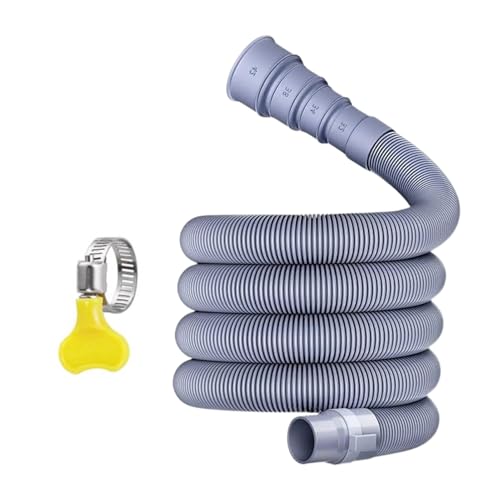 JIEBWCHA Ablaufschlauch,Flexibles Ablaufrohr für das Spülbecken - Flexibler Ablaufschlauch Mit 360-Grad-Drehfunktion Und Klemmverschlüssen Für Waschmaschine Geschirrspüler Spüle von JIEBWCHA
