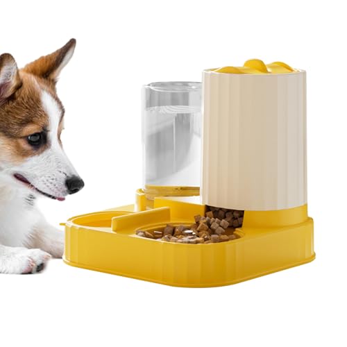 JIEBWCHA Automatischer Katzenfutterautomat | Großer 2 in 1 Fressnapf Spender - Hunde Katzefutterautomat mit Wasserspender | Für Welpe Katze Kleintier Innenbereich Außenbereich Zuhause Wohnung Balkon JIEBWCHA Automatischer Katzenfutterautomat | Großer 2 in 1 Fressnapf Spender - Hunde Katzefutterautomat mit Wasserspender | Für Welpe Katze Kleintier Innenbereich Außenbereich Zuhause Wohnung Balkon von JIEBWCHA