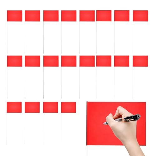 JIEBWCHA Bewässerungsmarkierungsfahnen 20 Stück | Rasen Markierungsfahnen | Rote Leicht Entfernbare Bewässerungsmarkierer Für Bewässerung Gießen Sprinkler Landschaftsgestaltung Einfahrt Bau Garten JIEBWCHA Bewässerungsmarkierungsfahnen 20 Stück | Rasen Markierungsfahnen | Rote Leicht Entfernbare Bewässerungsmarkierer Für Bewässerung Gießen Sprinkler Landschaftsgestaltung Einfahrt Bau Garten von JIEBWCHA
