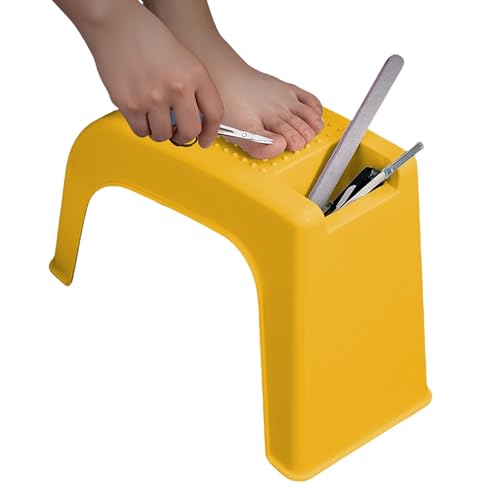 JIEBWCHA Fußpflege Ständer - Fußbank Für Dusche - Ständer Fußhocker Maniküre Massage für Salon Damen Herren Reise Zuhause Pflege Wohnzimmer Entspannung Unterstützung von JIEBWCHA