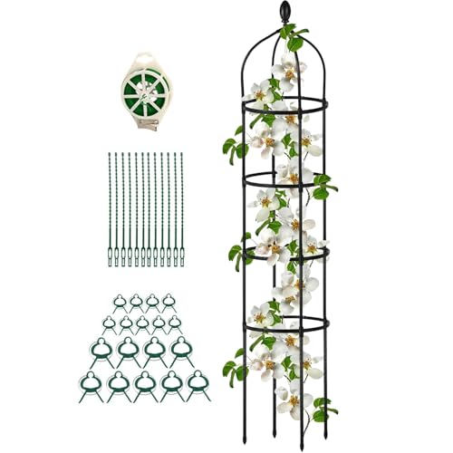 JIEBWCHA Gartenspalier Für Kletterpflanzen,Tomaten Kletterhilfe - Metall-Kletterhilfe Mit Höhenverstellung Als Rankgitter Für Blumen, Erbsen, Bohnen, Gurken & Gemüsepflanzen JIEBWCHA Gartenspalier Für Kletterpflanzen,Tomaten Kletterhilfe - Metall-Kletterhilfe Mit Höhenverstellung Als Rankgitter Für Blumen, Erbsen, Bohnen, Gurken & Gemüsepflanzen von JIEBWCHA