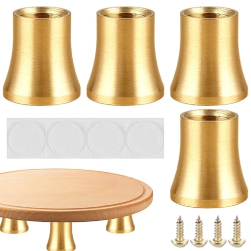 JIEBWCHA Möbelfüße Aus Metall,Kommode Füße - rutschfeste Stützfüße Für Teppich Küche Esszimmer Möbelausgleich Geräuschminderung Höhenverstellung Schreibtisch Bücherregal von JIEBWCHA