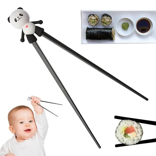 JIEBWCHA Panda Training Chopsticks, Panda Stäbchen Für Kinder, Stäbchen Auswechselbar Panda, Niedliche Panda Essstäbchen, Wiederverwendbare Silikon Essstäbchen, Essstäbchen von JIEBWCHA