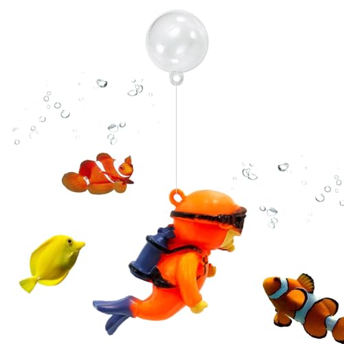 JIEBWCHA Schwimmende Aquariumdekorationen,Hübscher Taucher-Cartoon-Fisch-Spielkamerad für Aquarium | Fat Diver Viewing Floating Pendant, Aquarium Floating Device Zubehör JIEBWCHA Schwimmende Aquariumdekorationen,Hübscher Taucher-Cartoon-Fisch-Spielkamerad für Aquarium | Fat Diver Viewing Floating Pendant, Aquarium Floating Device Zubehör von JIEBWCHA
