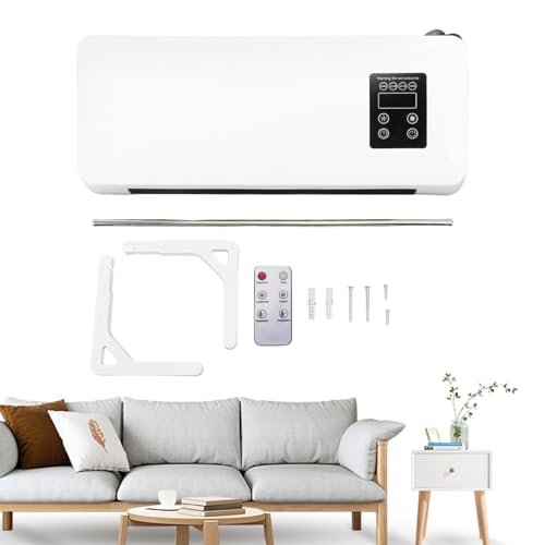 JIEBWCHA Split-Klimagerät Mit Lüfter - Tragbare Wandmontage-Klimaanlage Mit Ventilator,Tragbares Heizsystem Split-Klimaanlage Ohne Luftschlauch Für Haushalt Und Büro, Reisemobil Sowie Garage von JIEBWCHA