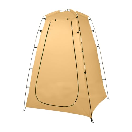 JIEBWCHA Tragbares Duschzelt 120x120x190cm Silber Beschichtetes Polyester-Tuch Pop Up Camping Toilettenzelt Multifunktionale 4-in-1 Tragbar&leicht wasserdichte Winddichten Für Camping Wandern von JIEBWCHA