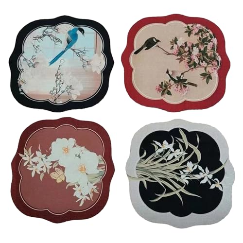 JIEBWCHA Untersetzer Set | Vintage Tischuntersetzer,Rustikale Optik Wärmeisolieruntersetzer Für Kaffee Familie Schreibtisch Küche Esszimmer Büro Deko JIEBWCHA Untersetzer Set | Vintage Tischuntersetzer,Rustikale Optik Wärmeisolieruntersetzer Für Kaffee Familie Schreibtisch Küche Esszimmer Büro Deko von JIEBWCHA