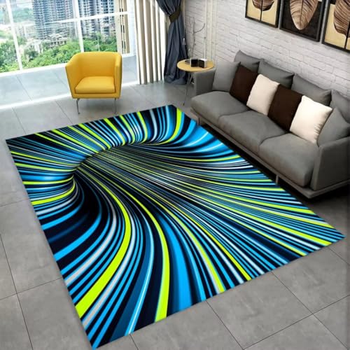 JIEDEDIAM 3D Abstrakter geometrischer Wirbelfalle-Optikteppich, Rutschfester Teppich für Schlafzimmer, Wohnzimmer, Picknick und Heimdekoration JIEDEDIAM 3D Abstrakter geometrischer Wirbelfalle-Optikteppich, Rutschfester Teppich für Schlafzimmer, Wohnzimmer, Picknick und Heimdekoration von JIEDEDIAM
