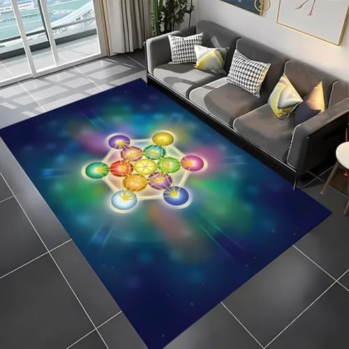JIEDEDIAM 3D-Druck mysteriöser geometrischer Muster-Teppich mit Blume des Lebens, Wohnzimmer-Büro-Vier-Jahreszeiten-Matte, Kinderspiel-Krabbelmatte JIEDEDIAM 3D-Druck mysteriöser geometrischer Muster-Teppich mit Blume des Lebens, Wohnzimmer-Büro-Vier-Jahreszeiten-Matte, Kinderspiel-Krabbelmatte von JIEDEDIAM