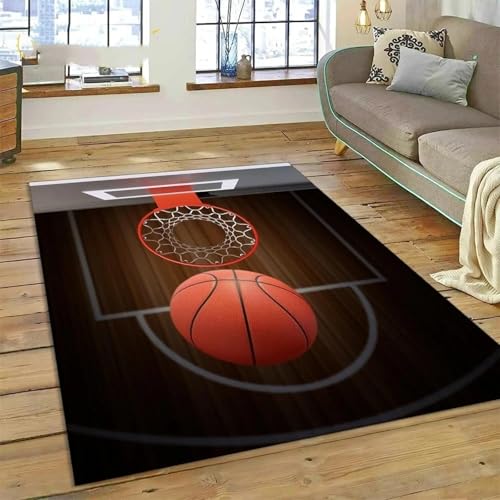 JIEDEDIAM 3D Flamme Basketballplatz Rahmen Teppich Cartoon Kinder Schlafzimmer Krabbelspiel Teppich Home Sofa Bereich Dekoration rutschfeste Fußmatte JIEDEDIAM 3D Flamme Basketballplatz Rahmen Teppich Cartoon Kinder Schlafzimmer Krabbelspiel Teppich Home Sofa Bereich Dekoration rutschfeste Fußmatte von JIEDEDIAM