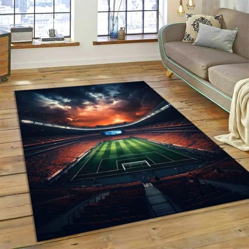 JIEDEDIAM 3D-Fußballfeld-Teppich, Schlafzimmer, Wohnzimmer, Flur, Heimdekoration, Kinderzimmer, Spielzimmer, Krabbel- und rutschfeste Bodenmatte, Geschenk JIEDEDIAM 3D-Fußballfeld-Teppich, Schlafzimmer, Wohnzimmer, Flur, Heimdekoration, Kinderzimmer, Spielzimmer, Krabbel- und rutschfeste Bodenmatte, Geschenk von JIEDEDIAM