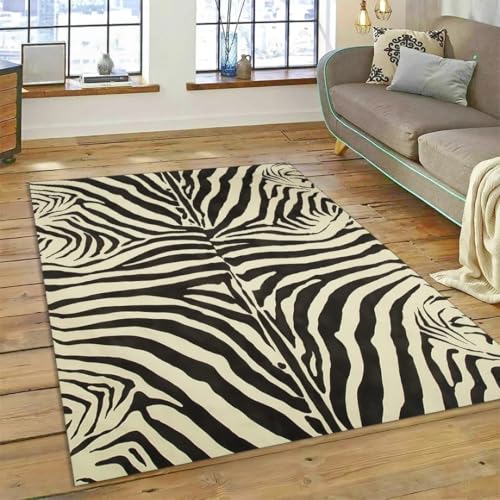 JIEDEDIAM 3D-Gedruckter bunter Zebrastreifen-Leoparden-Tiger-Teppich Modernes Schlafzimmer-Wohnzimmer-Kinder-Krabbelspielmatte-Fußmatte JIEDEDIAM 3D-Gedruckter bunter Zebrastreifen-Leoparden-Tiger-Teppich Modernes Schlafzimmer-Wohnzimmer-Kinder-Krabbelspielmatte-Fußmatte von JIEDEDIAM
