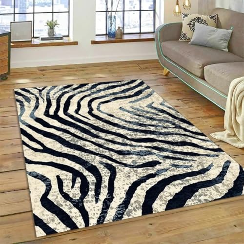 JIEDEDIAM 3D-Gedruckter bunter Zebrastreifen-Leoparden-Tiger-Teppich Modernes Schlafzimmer-Wohnzimmer-Kinder-Krabbelspielmatte-Fußmatte JIEDEDIAM 3D-Gedruckter bunter Zebrastreifen-Leoparden-Tiger-Teppich Modernes Schlafzimmer-Wohnzimmer-Kinder-Krabbelspielmatte-Fußmatte von JIEDEDIAM