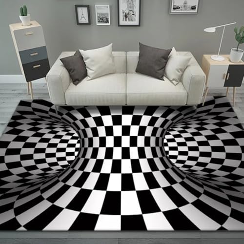 JIEDEDIAM 3D-Gedruckter visueller Schwindel-geometrischer Fallenteppich, Wohnzimmer-Schlafzimmer-Nachttischmatte, waschbare große weiche Bodenmatte JIEDEDIAM 3D-Gedruckter visueller Schwindel-geometrischer Fallenteppich, Wohnzimmer-Schlafzimmer-Nachttischmatte, waschbare große weiche Bodenmatte von JIEDEDIAM