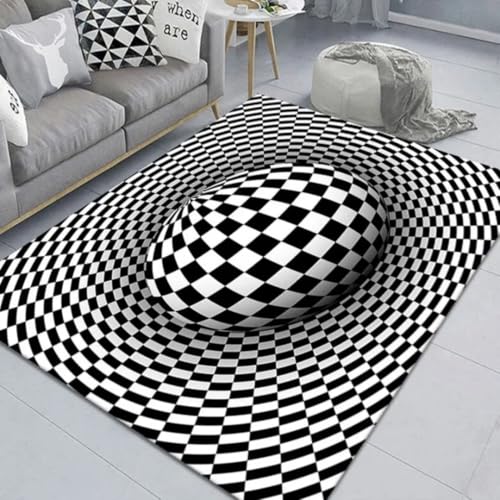 JIEDEDIAM 3D-Gedruckter visueller Schwindel-geometrischer Fallenteppich, Wohnzimmer-Schlafzimmer-Nachttischmatte, waschbare große weiche Bodenmatte JIEDEDIAM 3D-Gedruckter visueller Schwindel-geometrischer Fallenteppich, Wohnzimmer-Schlafzimmer-Nachttischmatte, waschbare große weiche Bodenmatte von JIEDEDIAM