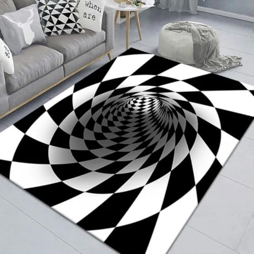 JIEDEDIAM 3D-Gedruckter visueller Schwindel-geometrischer Fallenteppich, Wohnzimmer-Schlafzimmer-Nachttischmatte, waschbare große weiche Bodenmatte JIEDEDIAM 3D-Gedruckter visueller Schwindel-geometrischer Fallenteppich, Wohnzimmer-Schlafzimmer-Nachttischmatte, waschbare große weiche Bodenmatte von JIEDEDIAM