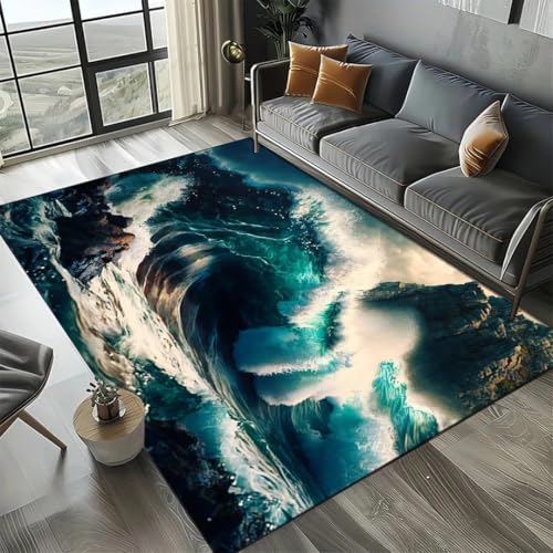 JIEDEDIAM 3D Ozean Thema Meer Wasser Wellen Strand Sand Teppich, Kinder Spiel Spielmatte Wohnzimmer Balkon Baby Krabbelmatte JIEDEDIAM 3D Ozean Thema Meer Wasser Wellen Strand Sand Teppich, Kinder Spiel Spielmatte Wohnzimmer Balkon Baby Krabbelmatte von JIEDEDIAM