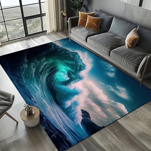 JIEDEDIAM 3D Ozean Thema Meer Wasser Wellen Strand Sand Teppich, Kinder Spiel Spielmatte Wohnzimmer Balkon Baby Krabbelmatte JIEDEDIAM 3D Ozean Thema Meer Wasser Wellen Strand Sand Teppich, Kinder Spiel Spielmatte Wohnzimmer Balkon Baby Krabbelmatte von JIEDEDIAM