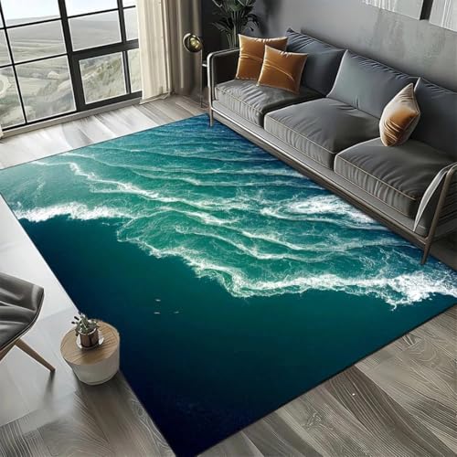 JIEDEDIAM 3D Ozean Thema Meer Wasser Wellen Strand Sand Teppich, Kinder Spiel Spielmatte Wohnzimmer Balkon Baby Krabbelmatte JIEDEDIAM 3D Ozean Thema Meer Wasser Wellen Strand Sand Teppich, Kinder Spiel Spielmatte Wohnzimmer Balkon Baby Krabbelmatte von JIEDEDIAM