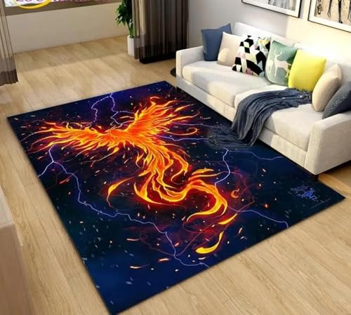 JIEDEDIAM 3D Phoenix Vogel Tier Teppich Wohnzimmer Dekoration Korridor Garderobe Kaffee Tisch Weiche Kissen Schlafzimmer Home Hotel Boden Matte JIEDEDIAM 3D Phoenix Vogel Tier Teppich Wohnzimmer Dekoration Korridor Garderobe Kaffee Tisch Weiche Kissen Schlafzimmer Home Hotel Boden Matte von JIEDEDIAM