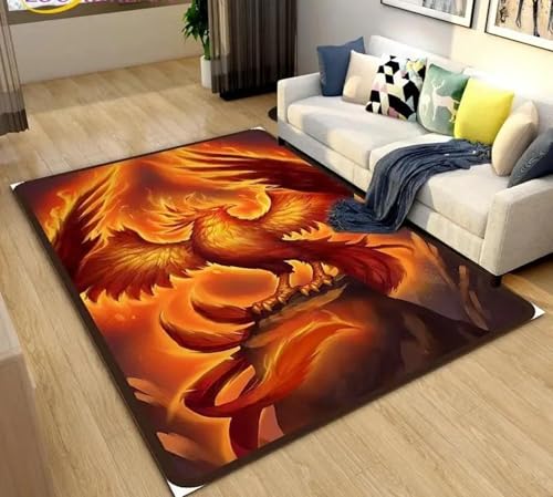 JIEDEDIAM 3D Phoenix Vogel Tier Teppich Wohnzimmer Dekoration Korridor Garderobe Kaffee Tisch Weiche Kissen Schlafzimmer Home Hotel Boden Matte JIEDEDIAM 3D Phoenix Vogel Tier Teppich Wohnzimmer Dekoration Korridor Garderobe Kaffee Tisch Weiche Kissen Schlafzimmer Home Hotel Boden Matte von JIEDEDIAM