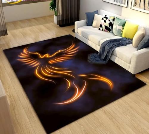 JIEDEDIAM 3D Phoenix Vogel Tier Teppich Wohnzimmer Dekoration Korridor Garderobe Kaffee Tisch Weiche Kissen Schlafzimmer Home Hotel Boden Matte JIEDEDIAM 3D Phoenix Vogel Tier Teppich Wohnzimmer Dekoration Korridor Garderobe Kaffee Tisch Weiche Kissen Schlafzimmer Home Hotel Boden Matte von JIEDEDIAM