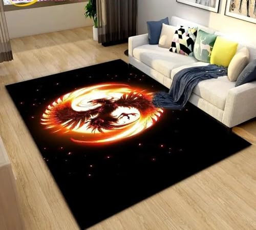 JIEDEDIAM 3D Phoenix Vogel Tier Teppich Wohnzimmer Dekoration Korridor Garderobe Kaffee Tisch Weiche Kissen Schlafzimmer Home Hotel Boden Matte JIEDEDIAM 3D Phoenix Vogel Tier Teppich Wohnzimmer Dekoration Korridor Garderobe Kaffee Tisch Weiche Kissen Schlafzimmer Home Hotel Boden Matte von JIEDEDIAM